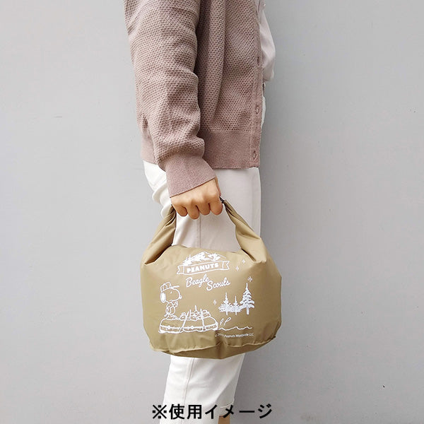 スヌーピー 防水バッグ 5L (ボート／カーキ)