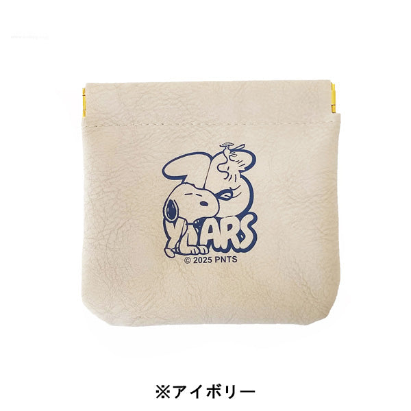 スヌーピー ばね口ミニポーチ (75th／ロゴ)