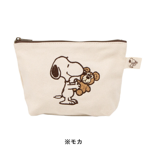 スヌーピー 化粧ポーチ (Snoopy and Teddy Bear)