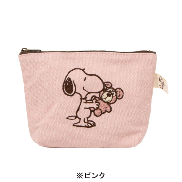 スヌーピー 化粧ポーチ (Snoopy and Teddy Bear)
