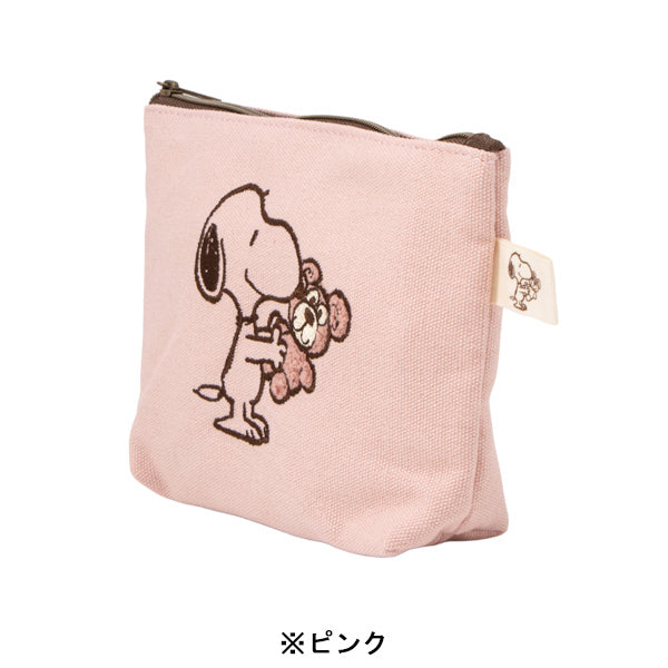 スヌーピー 化粧ポーチ (Snoopy and Teddy Bear)