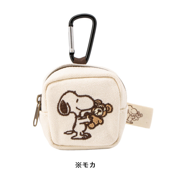 スヌーピー カラビナミニポーチ (Snoopy and Teddy Bear)