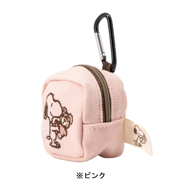 スヌーピー カラビナミニポーチ (Snoopy and Teddy Bear)