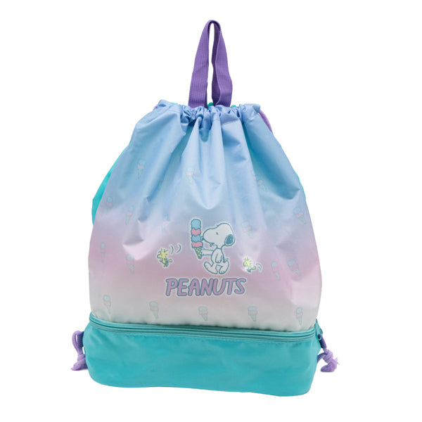 スヌーピー 2層ナップサック (ミント)