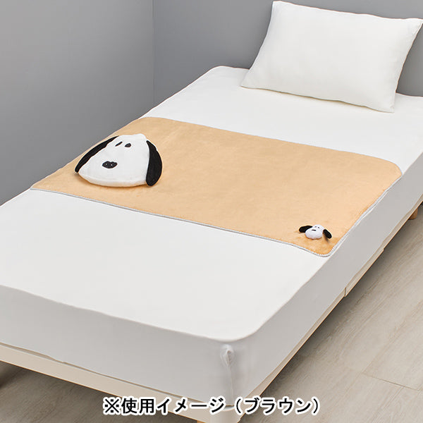 スヌーピー 巾着付きひざ掛け (Snoopy face)
