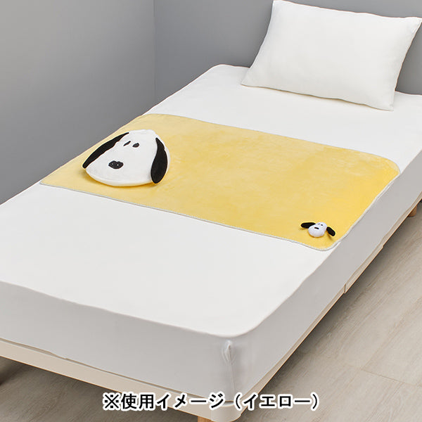 スヌーピー 巾着付きひざ掛け (Snoopy face)