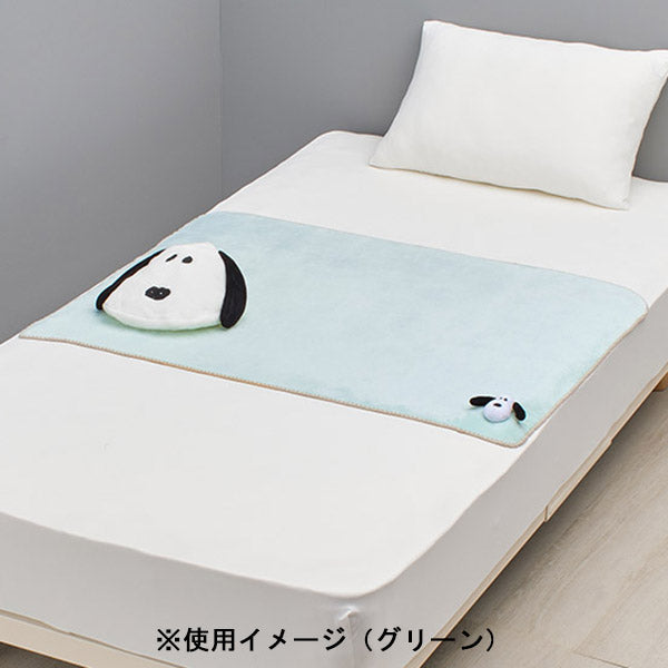 スヌーピー 巾着付きひざ掛け (Snoopy face)