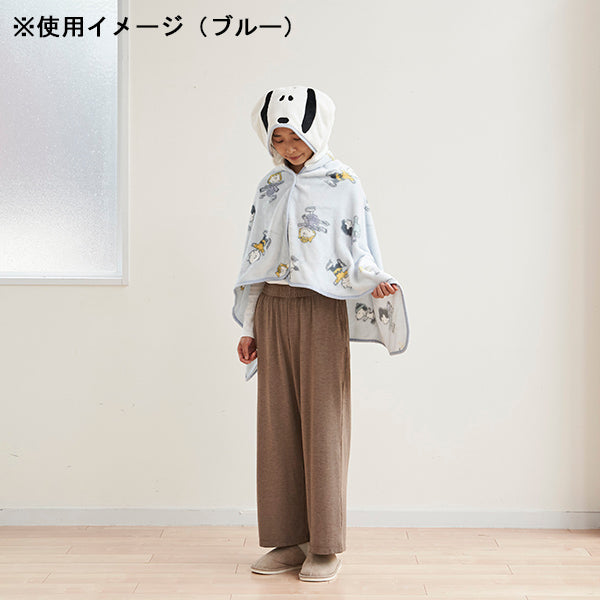 スヌーピー フード付きブランケット (Skate)
