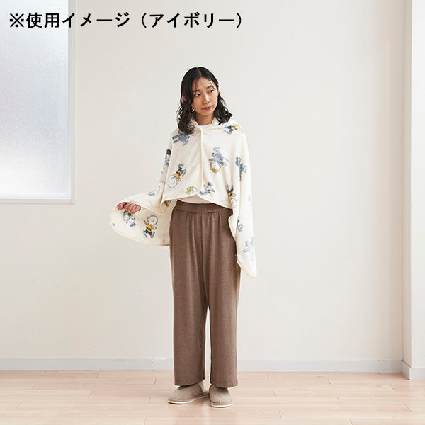 スヌーピー フード付きブランケット (Skate)