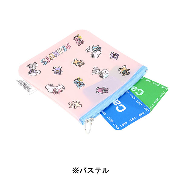 スヌーピー フラットスクエアポーチ (Snoopy＆CuddlyBears)