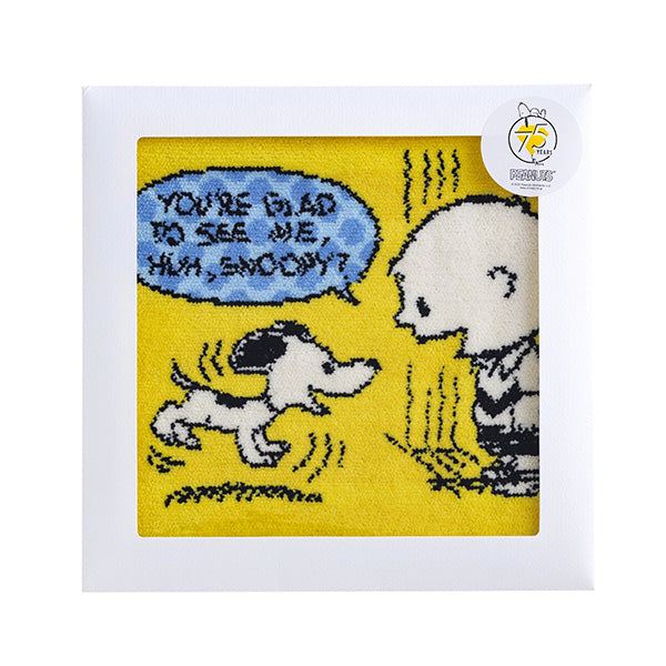 スヌーピー シェニール織ミニタオル (75th チャーリー・ブラウン)