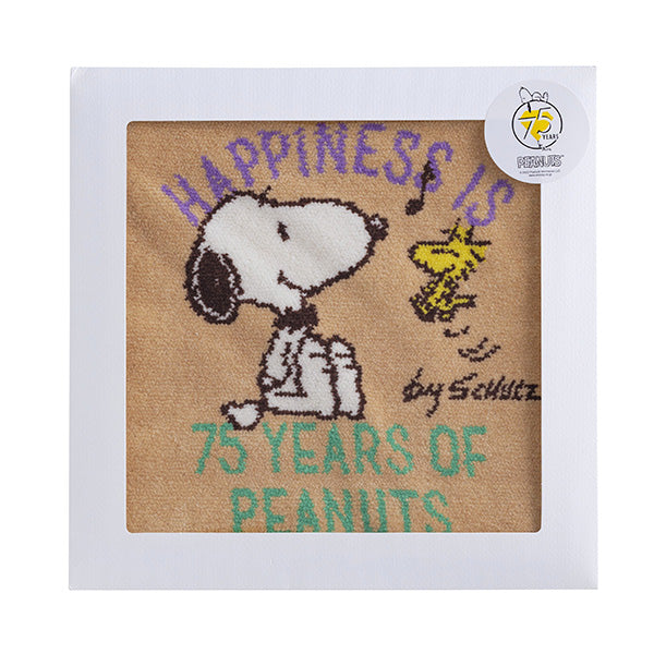 スヌーピー シェニール織ミニタオル (75th music)
