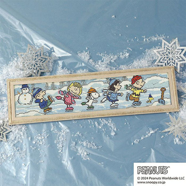 クロスステッチフレーム　ホビーラホビーレ　スヌーピーとアイススケート クロスステッチフレーム スヌーピー とアイススケート ホビーラ