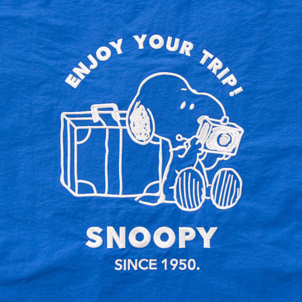 スヌーピー トートバッグ (ブルー／enjoy your trip)
