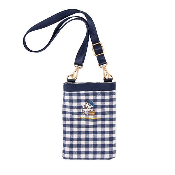 スヌーピー フラットショルダー (オラフ ネイビーチェック)