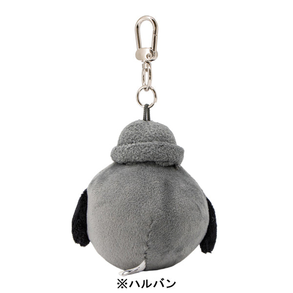 【新品】ラクゼット スヌーピー キーリング Lサイズ グレー SNOOPY GARDEN マスコットキーリング