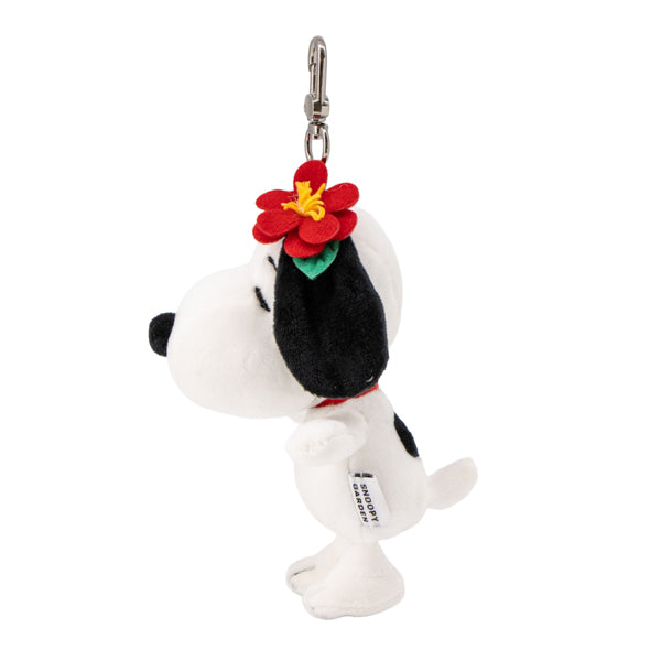 SNOOPY GARDEN ぬいぐるみキーリング(椿の花/スヌーピー)