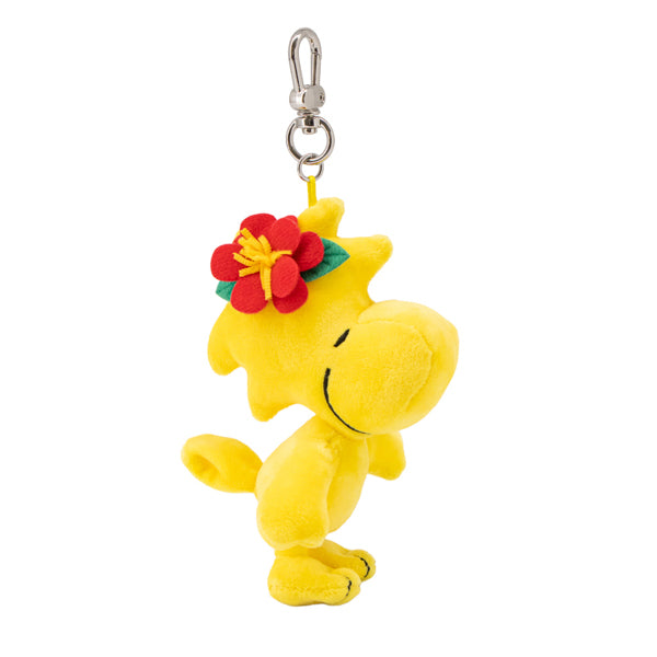 SNOOPY GARDEN ぬいぐるみキーリング(椿の花/ウッドストック)