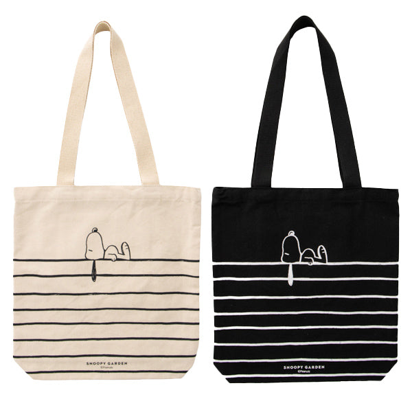 SNOOPY GARDEN ミニマル ストライプ エコバッグ