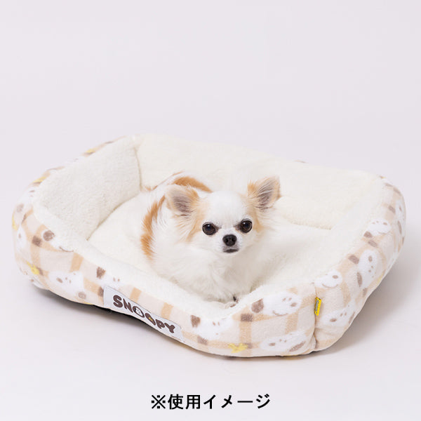 スヌーピー チェックボアソファ
