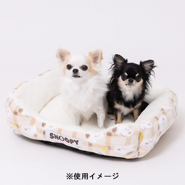 スヌーピー チェックボアソファ