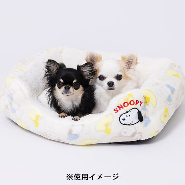 スヌーピー 雲柄ボアソファ