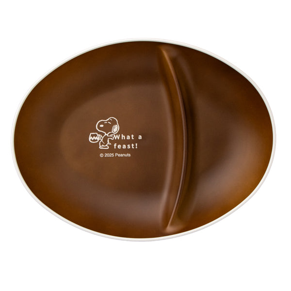 スヌーピー オーバルプレート仕切り付き (すごいごちそう)