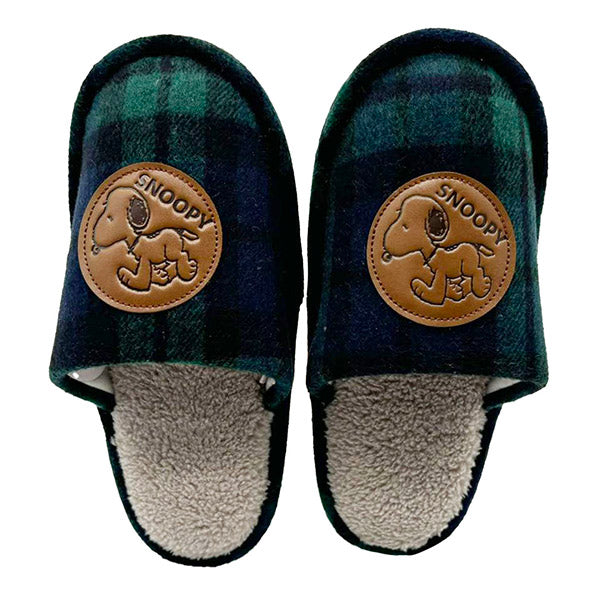 スヌーピー 外縫い スリッパ (グリーン)