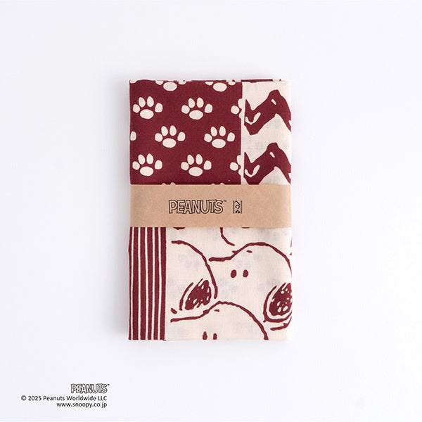 スヌーピー かまわぬ てぬぐい (スヌーピー切継小紋)