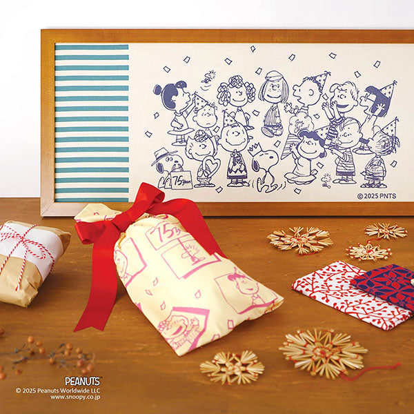 スヌーピー かまわぬ てぬぐい (75th全員集合)