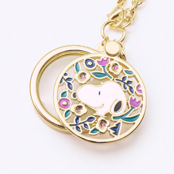 おめかしルーペ・PEANUTS (お花に囲まれたスヌーピー)