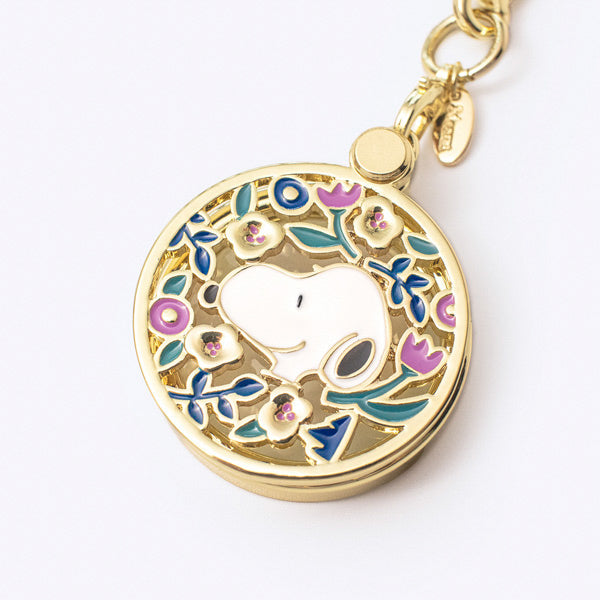 おめかしルーペ・PEANUTS (お花に囲まれたスヌーピー)