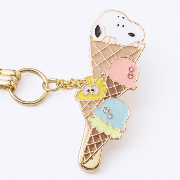 バッグキークリップmini・PEANUTS (アイスとスヌーピーたち)
