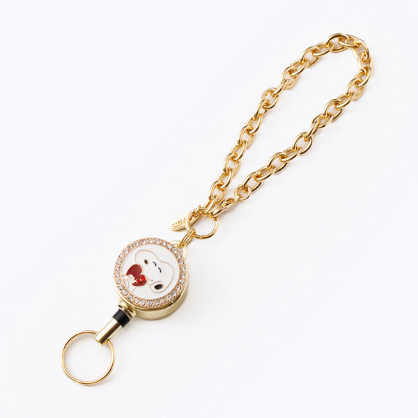 リールキーホルダー・PEANUTS (スヌーピーハート)