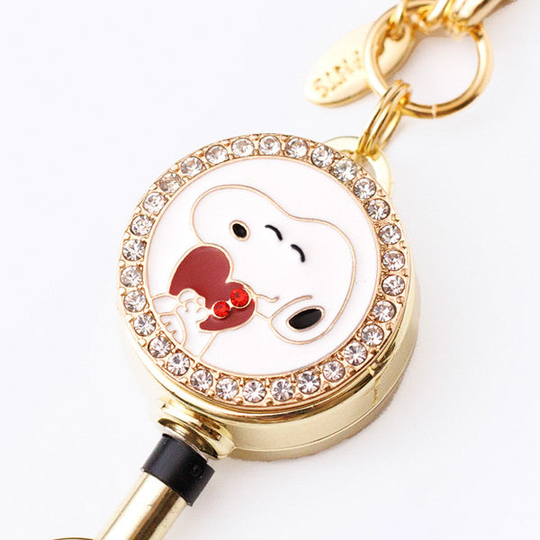 リールキーホルダー・PEANUTS (スヌーピーハート)