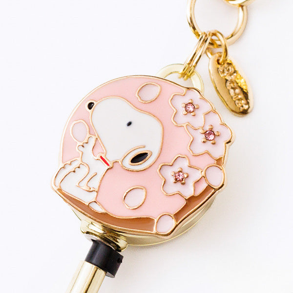 リールキーホルダー・PEANUTS (スヌーピー桜)