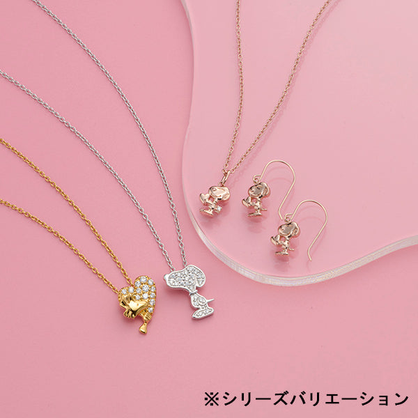 ウッドストック＆キラキラハートパヴェ ペンダント