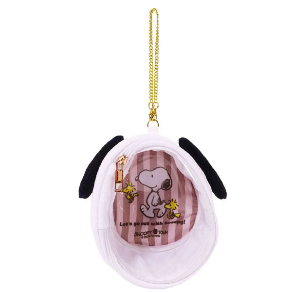 スヌーピーフェイスポーチ ホワイト (ミニチャームシリーズ)