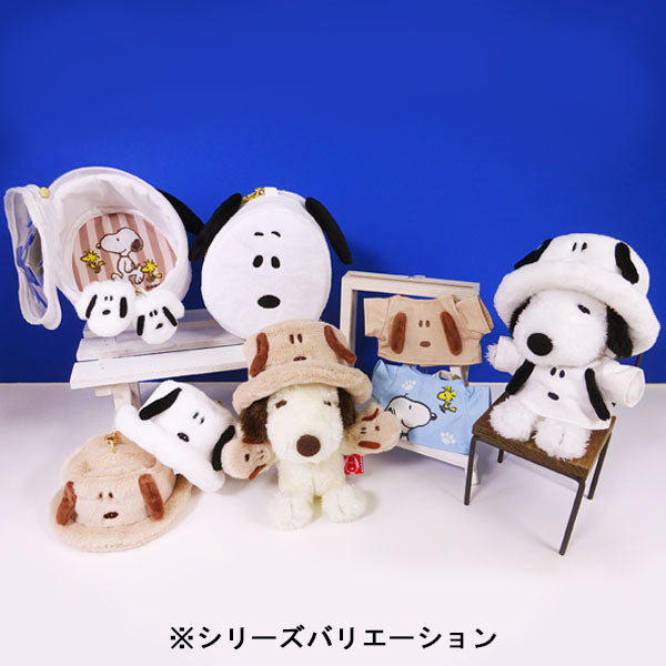 大きいスヌーピー　ぬいぐるみ　ミニポーチ付き スヌーピーフェイスポーチ ホワイト (ミニチャームシリーズ)