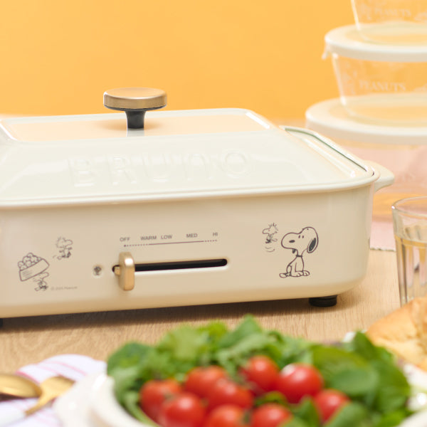 BRUNO スヌーピー コンパクトホットプレート ホワイト おかいものSNOOPY限定】BRUNOコンパクトホットプレート (SNOOPY&Woodstock)