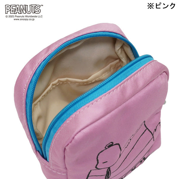 スヌーピー コスメポーチ (ネオンカラー柄)