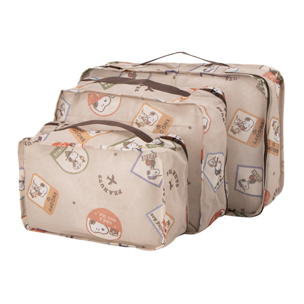 スヌーピー メッシュポーチ 5点セット (Let's take a trip)