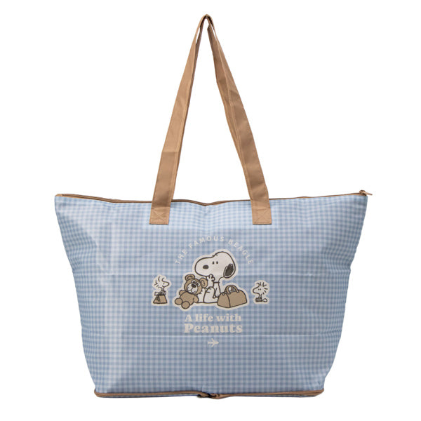 スヌーピー 折りたたみボストンバッグ (スヌーピーとくま)