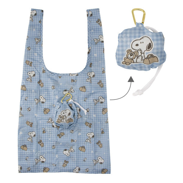 スヌーピー ポーチ付きエコバッグ (スヌーピーとくま)