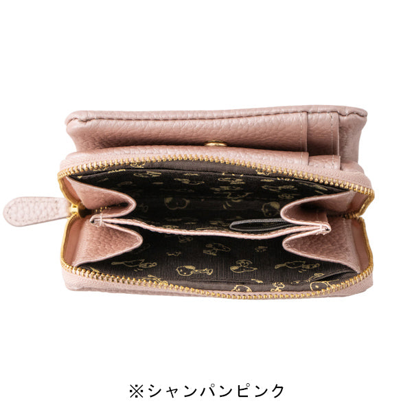 スヌーピー 二つ折れ財布 (かるふわシリーズ)