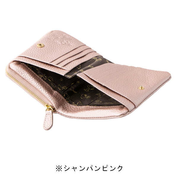 スヌーピー 二つ折れ財布 (かるふわシリーズ)