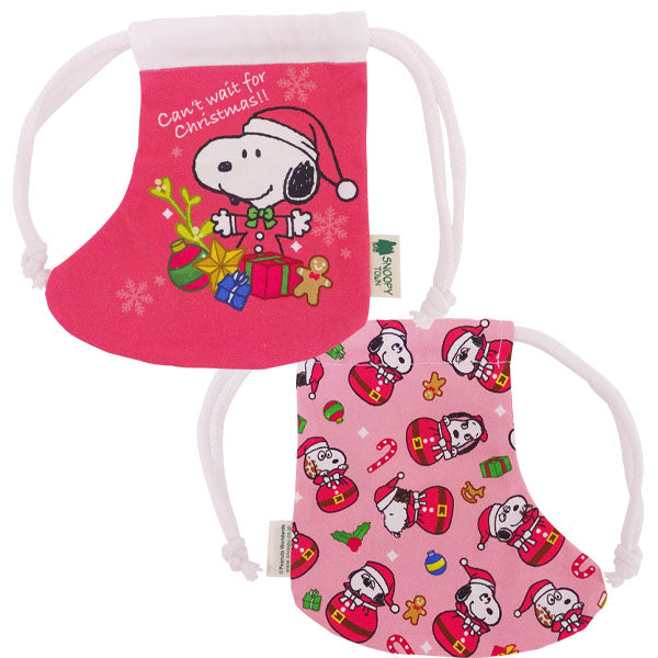 スヌーピー ミニブーツ巾着＆ミニ帽子セット (Can’t wait for Christmas!!)