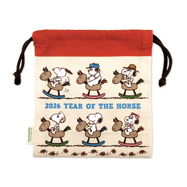 スヌーピー 巾着 (YEAR OF THE HORSE)