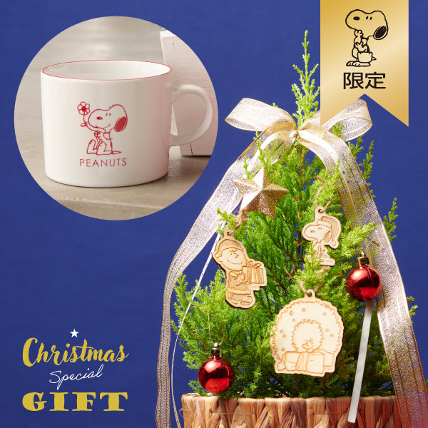 【おかいものSNOOPY限定】クリスマスオーナメント＆マグカップギフトセット