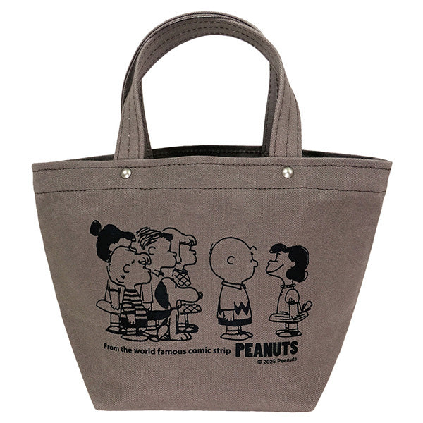 PEANUTS×一澤信三郎帆布コラボ トートバッグ小 (グレー)